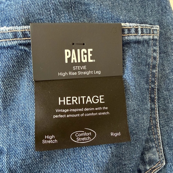 PAIGE Stevie straight leg jeans in soundcheck new nvr worn sz 30 w/33” inseam! - Picture 7 of 9